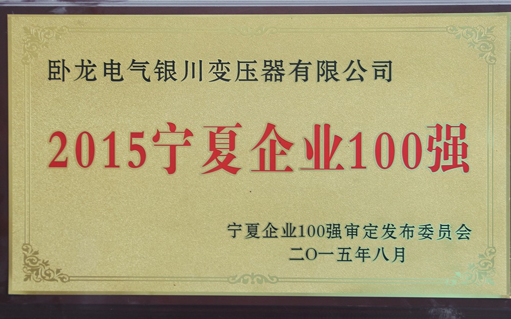 2015年寧夏企業100強
